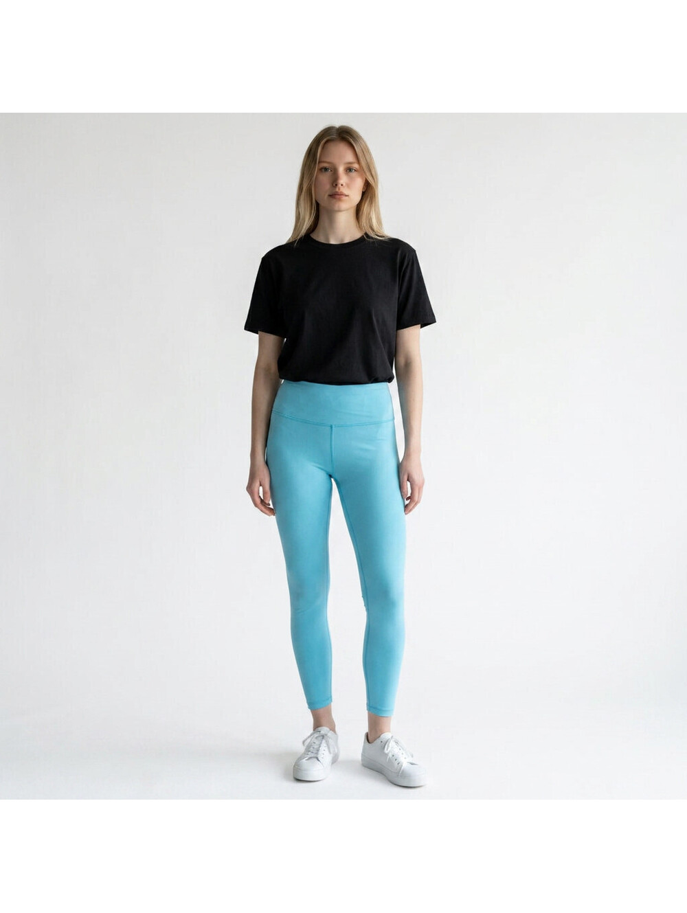 1st Phorm Activewear Leggings Women L Large Blue Mid Rise Capri Yoga Pull On